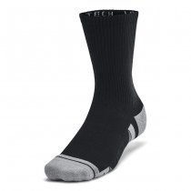 Under Armour Performance Tech 3-Pack Crew Socks - Black - L