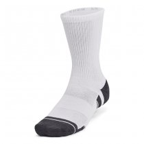 Under Armour Performance Tech 3-Pack Crew Socks - White / White / Jet Grey - L