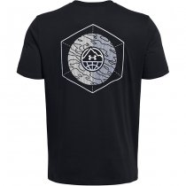 Under Armour Mens Outdoor Cube Short Sleeve - Black / Celeste - XL