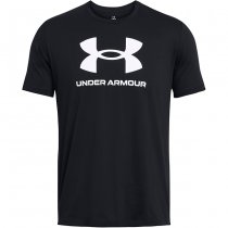 Under Armour Mens Sportstyle Logo Short Sleeve - Black / White - 2XL