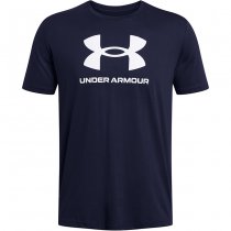 Under Armour Mens Sportstyle Logo Short Sleeve - Academy / White - S