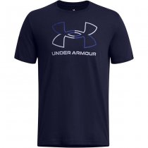 Under Armour Mens Foundation Short Sleeve - Navy Blue - L