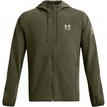 Under Armour Mens Freedom Windbreaker Jacket - Marine OD Green / Federal Tan - XL