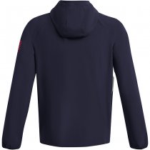 Under Armour Mens Freedom Windbreaker Jacket - Navy Blue / Red - 2XL