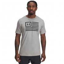Under Armour Mens Freedom Flag Printed T-Shirt - Steel Medium Heather / Black - L