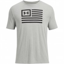 Under Armour Mens Freedom Flag Printed T-Shirt - Steel Medium Heather / Black - S