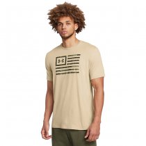 Under Armour Mens Freedom Flag Printed T-Shirt - Desert Sand - L