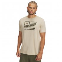 Under Armour Mens Freedom Flag Printed T-Shirt - Desert Sand / Bayou - M