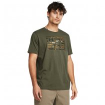 Under Armour Mens Freedom Flag Printed T-Shirt - Marine OD Green - M