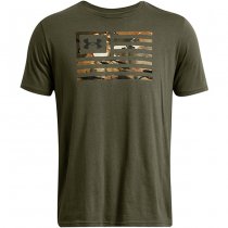Under Armour Mens Freedom Flag Printed T-Shirt - Marine OD Green - XL