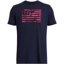Under Armour Mens Freedom Flag Printed T-Shirt - Navy Blue - L