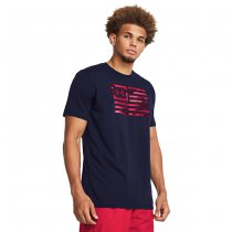 Under Armour Mens Freedom Flag Printed T-Shirt - Navy Blue - M