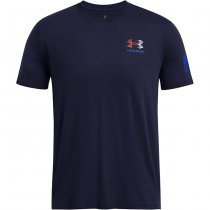 Under Armour Mens Freedom Spine T-Shirt - Navy Blue - 3XL