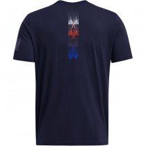 Under Armour Mens Freedom Spine T-Shirt - Navy Blue - S