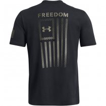 Under Armour Mens Freedom Flag Gradient T-Shirt - Black / Olive - 3XL