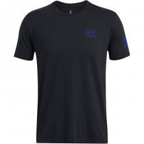 Under Armour Mens Freedom Flag Gradient T-Shirt - Black / Team Royal - S