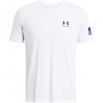 Under Armour Mens Freedom Flag Gradient T-Shirt - White / Blue - 2XL