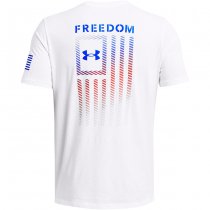 Under Armour Mens Freedom Flag Gradient T-Shirt - White / Blue - M
