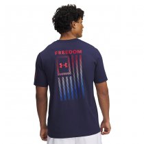 Under Armour Mens Freedom Flag Gradient T-Shirt - Midnight Navy / Red - 3XL