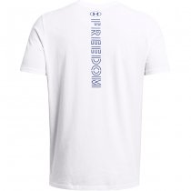 Under Armour Mens Freedom Amp Chest T-Shirt - White / Blue - M