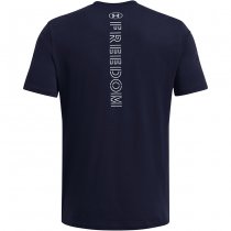 Under Armour Mens Freedom Amp Chest T-Shirt - Midnight Navy - L