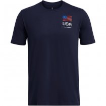 Under Armour Mens Freedom Amp Chest T-Shirt - Midnight Navy - S