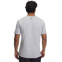 Under Armour Mens Freedom Hook T-Shirt - Mod Grey Heather / Royal - 2XL