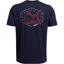 Under Armour Mens Freedom Marlin T-Shirt - Navy Blue - S