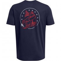 Under Armour Mens Freedom Bass Short Sleeve T-Shirt - Navy Blue - M