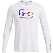 Under Armour Mens Fish Pro Freedom Long Sleeve - White - 2XL