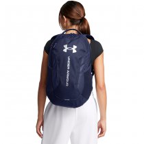 Under Armour Hustle 6.0 Pro Backpack - Navy Blue / Navy Blue / Metallic Silver