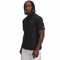 Under Armour Mens Tee To Green Freedom Polo - Black / Grey - 2XL