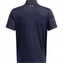 Under Armour Mens Tee To Green Freedom Polo - Navy Blue / Grey - M