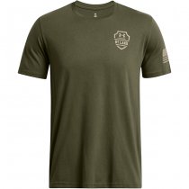 Under Armour Mens Freedom By Land T-Shirt - OD Green - 3XL