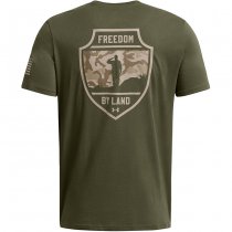 Under Armour Mens Freedom By Land T-Shirt - OD Green - XL