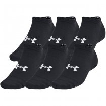 Under Armour Essential 6-Pack Low Cut Socks - Black / Grey - M
