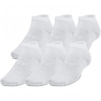 Under Armour Essential 6-Pack Low Cut Socks - White / White / Halo Grey - M