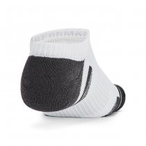 Under Armour Performance Tech 6-Pack No Show Socks - White / Jet Grey - XL