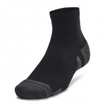 Under Armour Performance Tech 6-Pack Quarter Socks - Black / Jet Grey - L