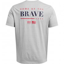 Under Armour Mens Freedom Veterans Day T-Shirt - Mod Grey / Navy Blue - L