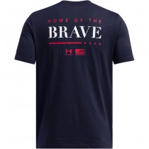 Under Armour Mens Freedom Veterans Day T-Shirt - Navy Blue / White - 2XL