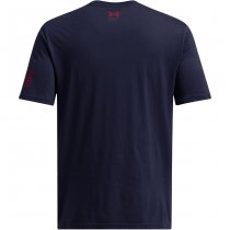 Under Armour Mens Freedom Vintage USA T-Shirt - Navy Blue / Red - S
