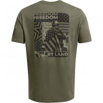 Under Armour Mens Freedom By Land T-Shirt - Marine OD Green / Black - S