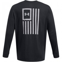 Under Armour Mens Freedom Flag Long Sleeve - Black / White - XL