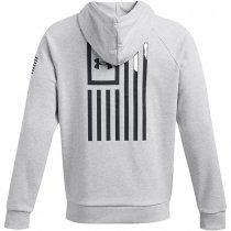 Under Armour Mens Freedom Flag Hoodie - Mod Grey Light Heather / Black - M