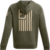 Under Armour Mens Freedom Flag Hoodie - Marine OD Green / Desert Sand - M