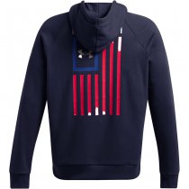 Under Armour Mens Freedom Flag Hoodie - Navy Blue / Steel - L