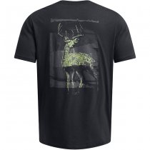 Under Armour Mens Schematic White Tail Short Sleeve - Black / Grey - 2XL