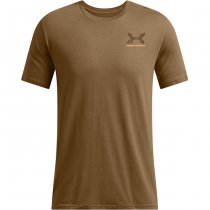 Under Armour Mens Schematic White Tail Short Sleeve - Coyote / Gridiron Brown - 2XL