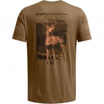 Under Armour Mens Schematic White Tail Short Sleeve - Coyote / Gridiron Brown - 3XL